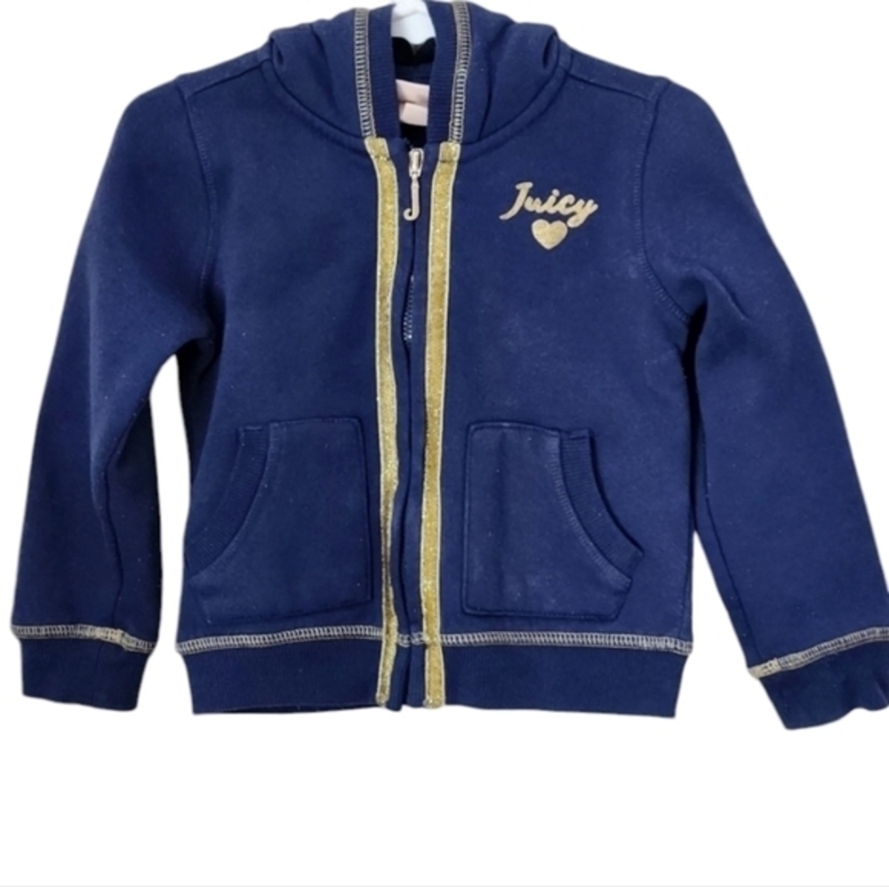 Juicy Couture Girls Zip-up Sweatshirt Blue Size‎ 3T